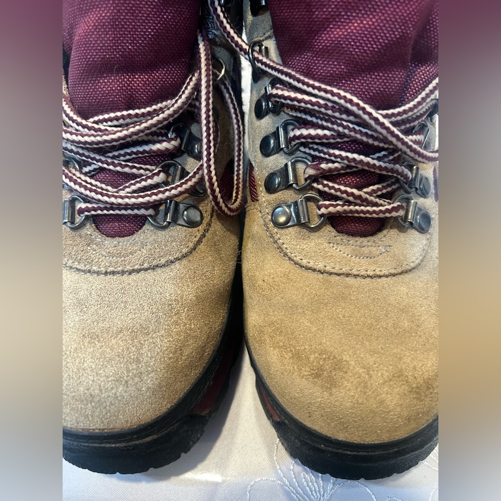 Raichle Burgundy and Tan Hiking Boots - Picture 10 of 11